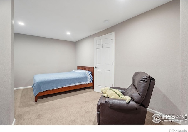 view of carpeted bedroom