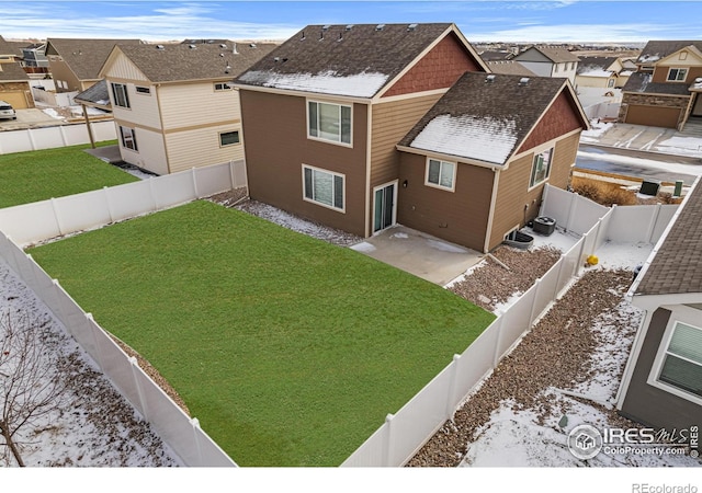 drone / aerial view with a residential view