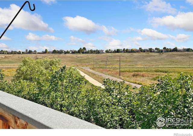 view of yard featuring a rural view