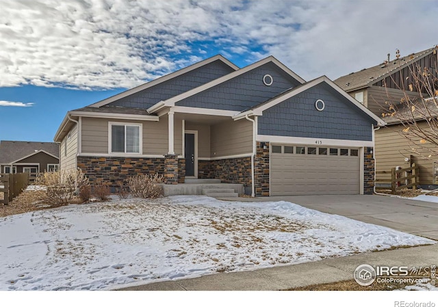 craftsman-style house with a garage