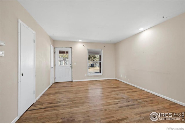 interior space featuring wood-type flooring