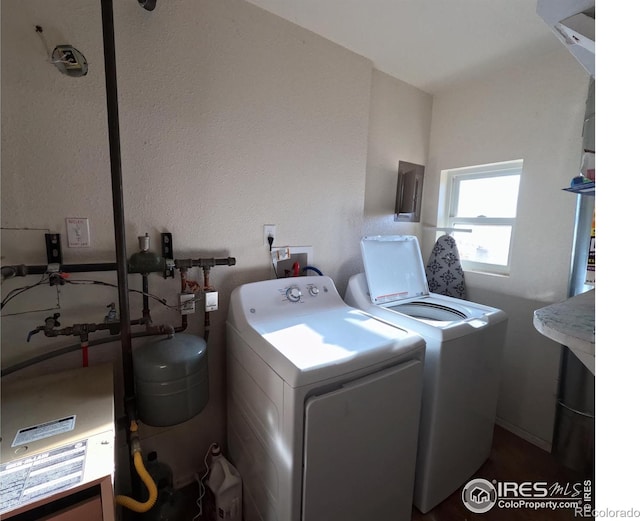 laundry area featuring independent washer and dryer