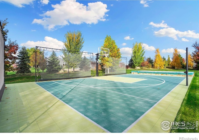 view of basketball court featuring community basketball court