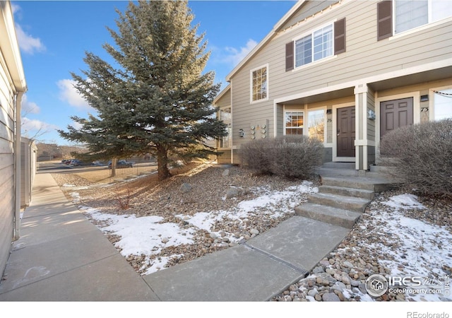 view of front of home