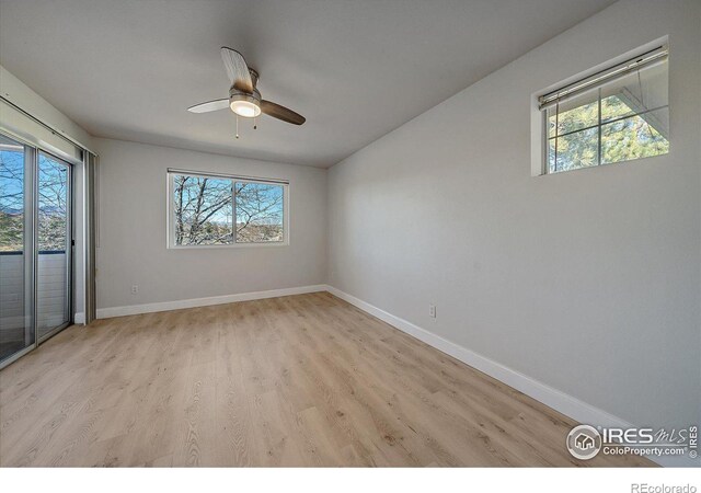 770 Copper Ln Unit 206, Louisville, CO 80027 - spare room featuring light hardwood / wood-style floors and ceiling fan