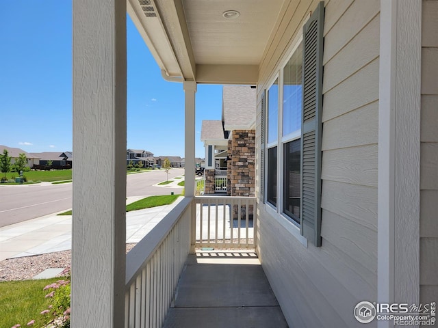 balcony with covered porch