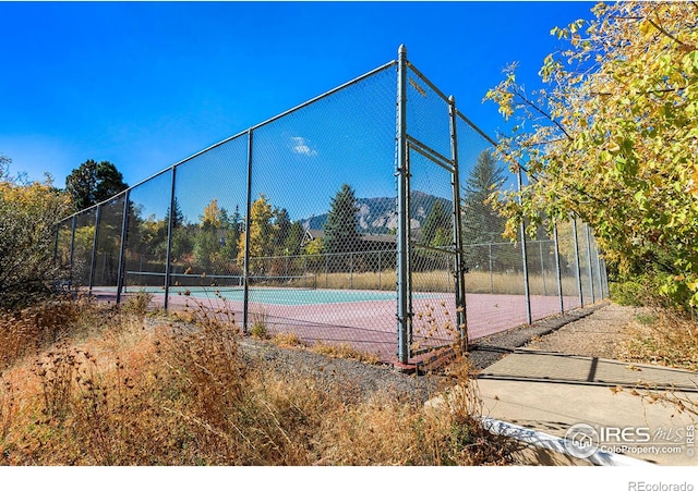 view of tennis court