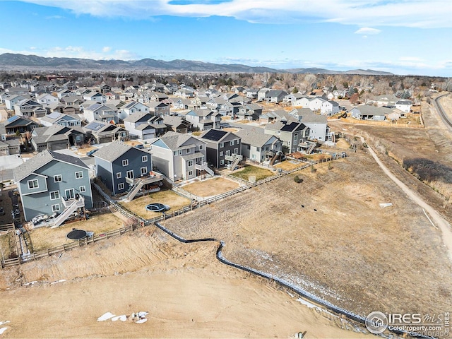 aerial view featuring a mountain view