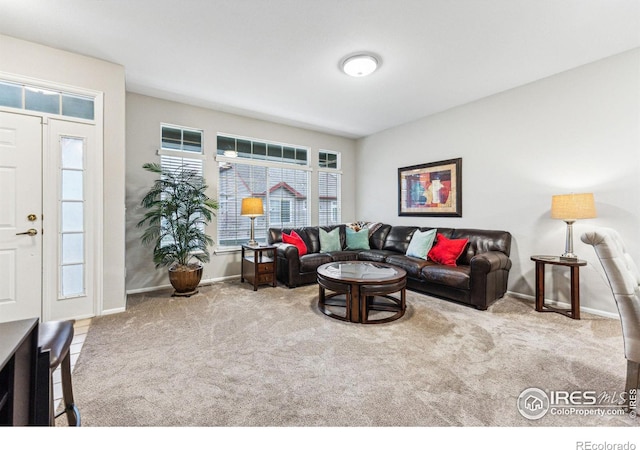 view of carpeted living room