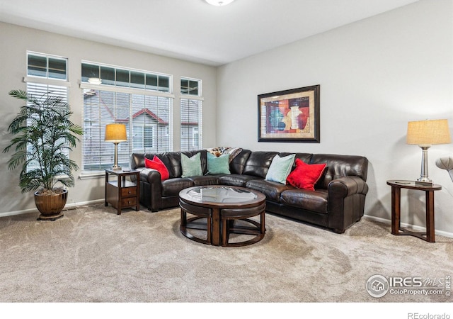 view of carpeted living room