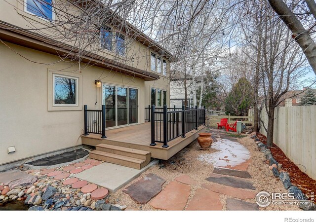 view of patio / terrace with a wooden deck