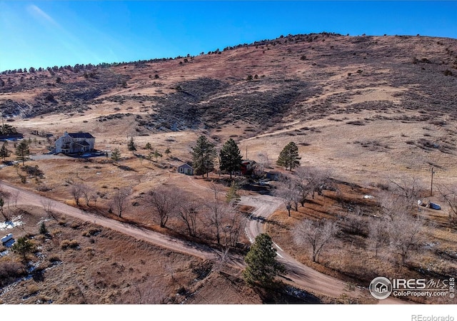 property view of mountains with a rural view