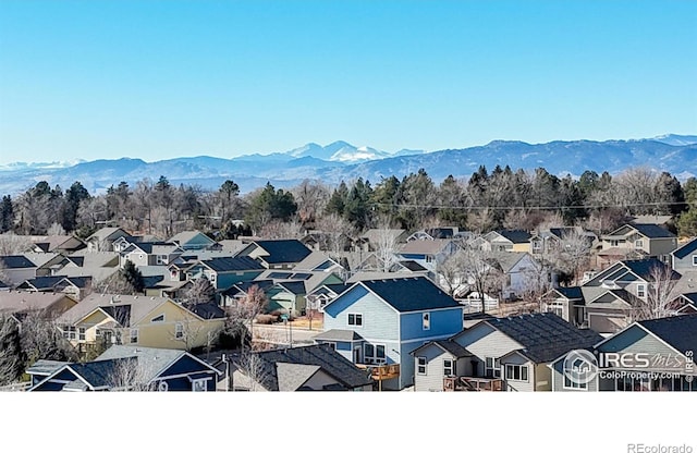 exterior space with a mountain view