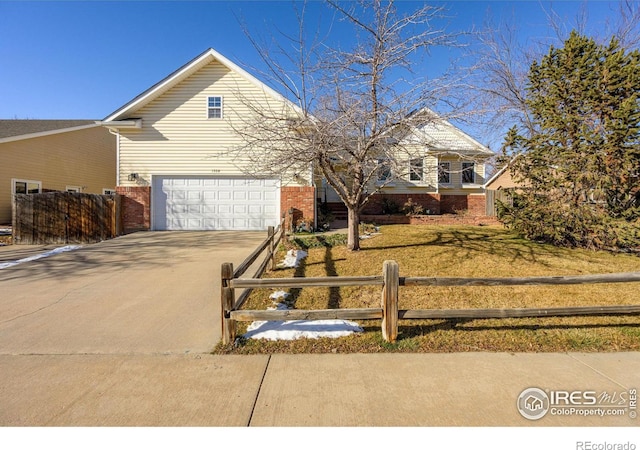 front of property featuring a garage