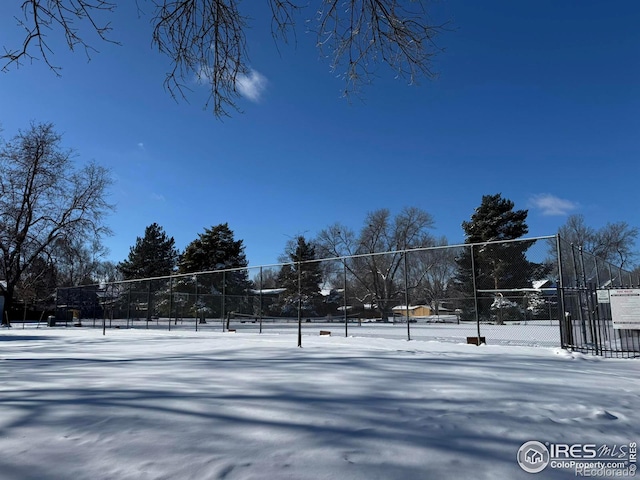 view of snowy yard