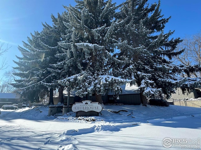 view of snowy exterior