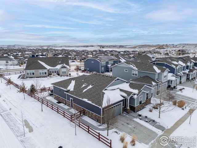 view of snowy aerial view