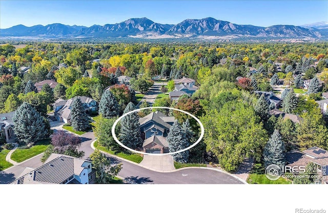 6345 Swallow Ln, Boulder, CO 80303 - aerial view of residential area with mountains