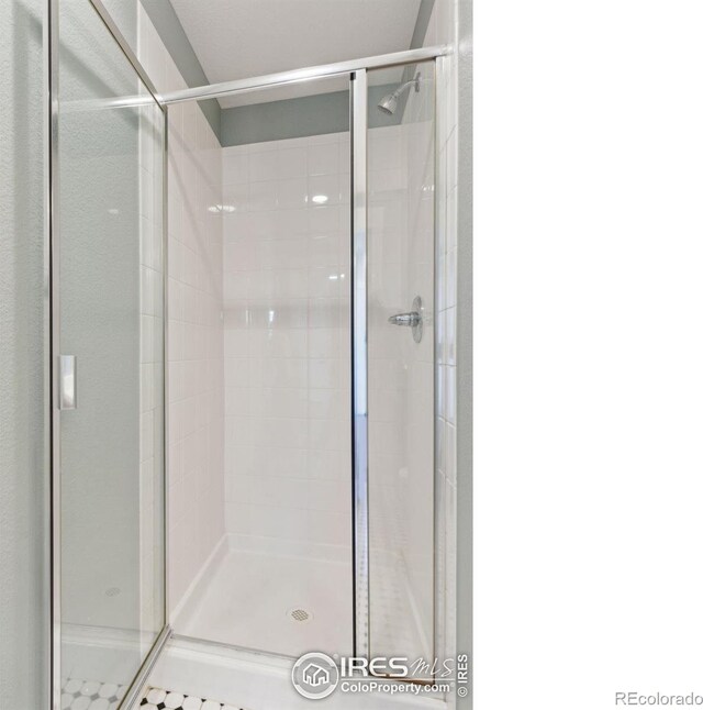 bathroom featuring walk in shower