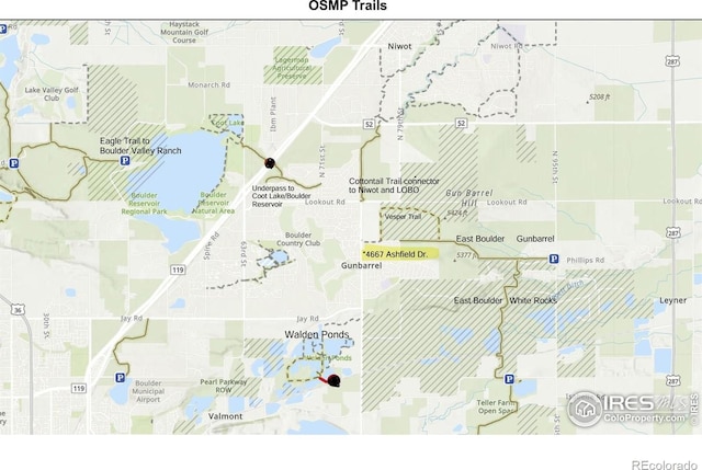 4667 Ashfield Dr, Boulder, CO 80301 - map / location of property area
