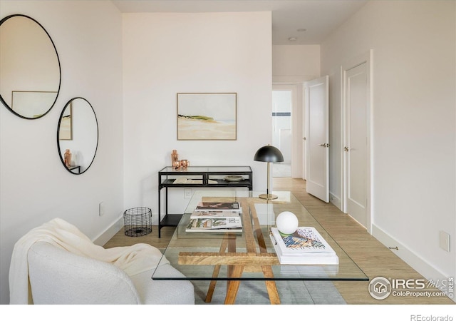 interior space featuring hardwood / wood-style floors