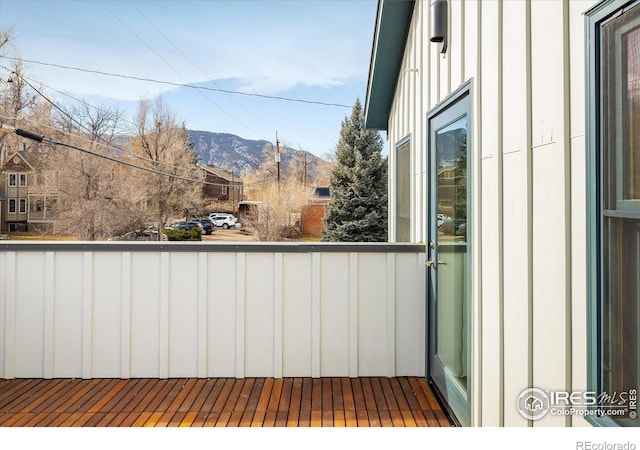 balcony with a mountain view