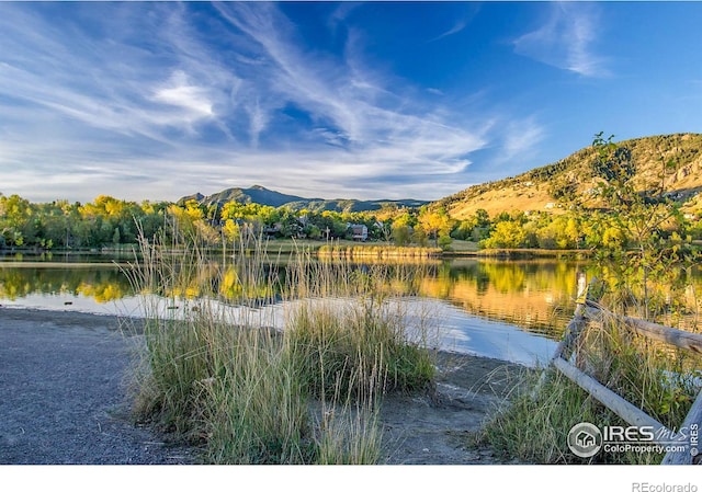 water view featuring a mountain view