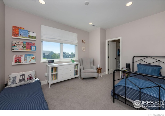 view of carpeted bedroom