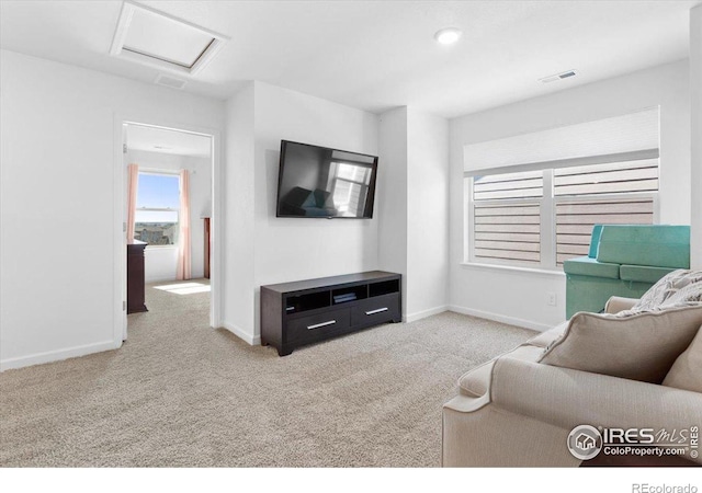 view of carpeted living room