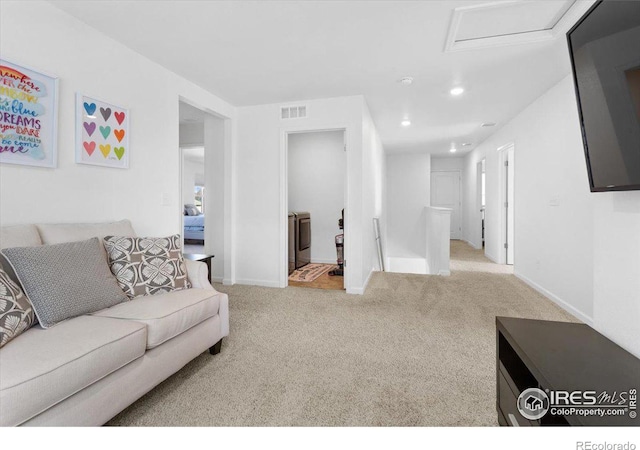 view of carpeted living room