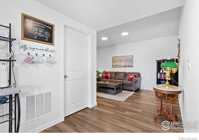 interior space featuring hardwood / wood-style flooring