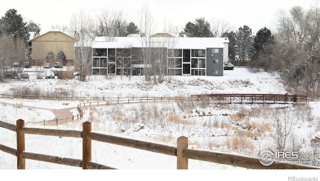 view of snowy yard