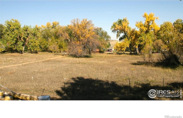 view of yard featuring a rural view