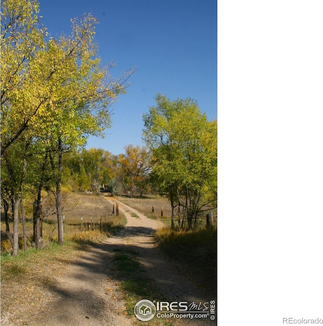 view of street featuring a rural view