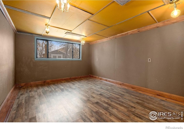 empty room featuring wood-type flooring