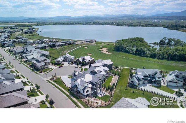 2294 Stonebrae Ct, Berthoud, CO 80513 - aerial view of residential area featuring a water and mountain view