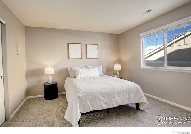 view of carpeted bedroom