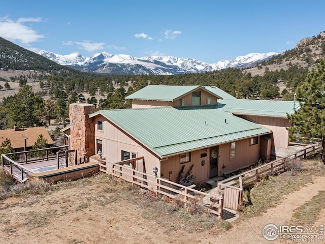 exterior space with a mountain view