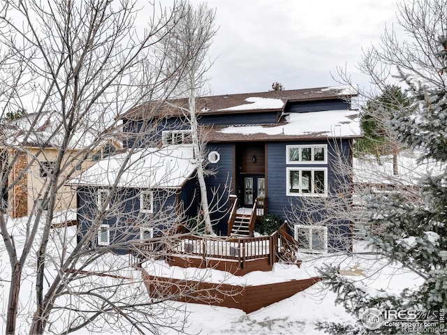 view of front of home featuring french doors