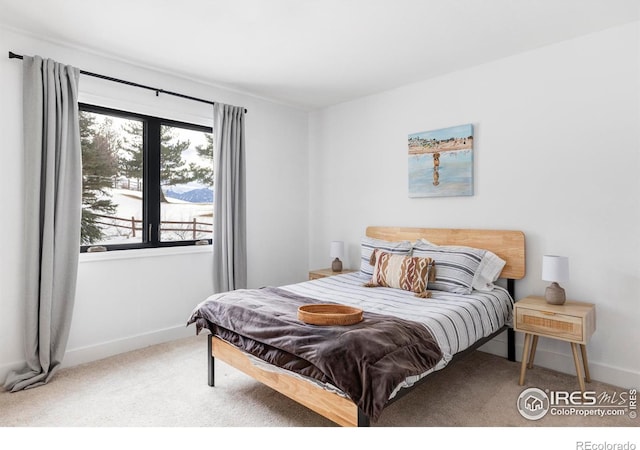 bedroom featuring carpet flooring