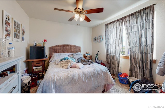 bedroom with ceiling fan