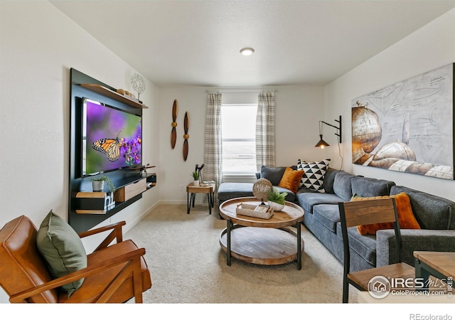 view of carpeted living room