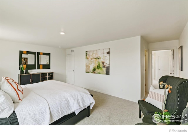 view of carpeted bedroom