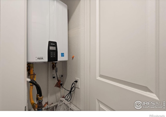 room details with tankless water heater