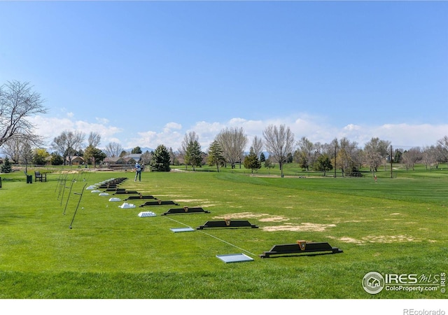 view of home's community featuring a lawn