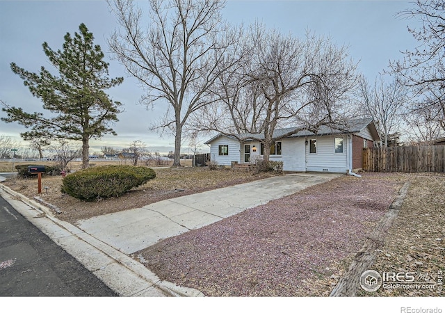 view of ranch-style home