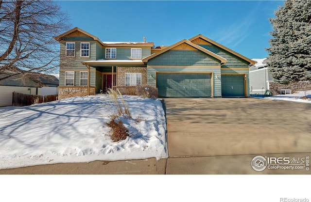 craftsman-style house with a garage