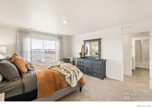 view of carpeted bedroom