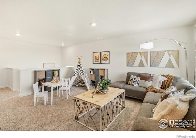 view of carpeted living room