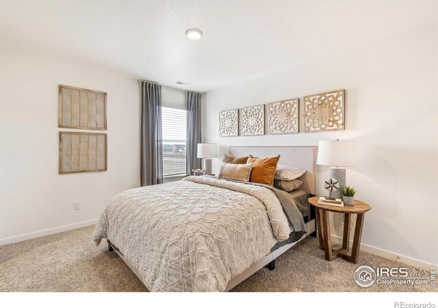 view of carpeted bedroom